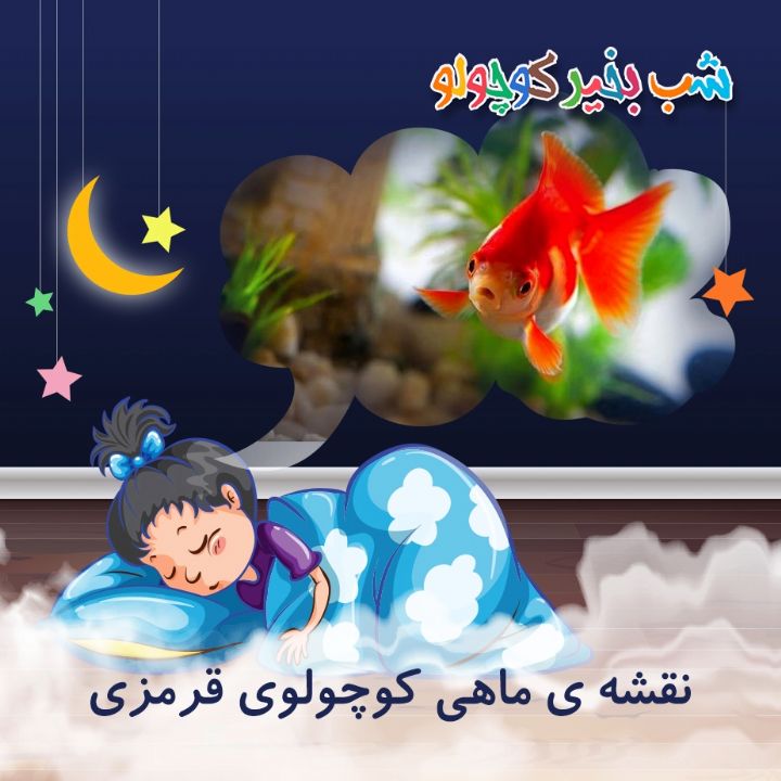 جلد کتاب صوتی نقشه ی ماهی کوچولوی قرمزی