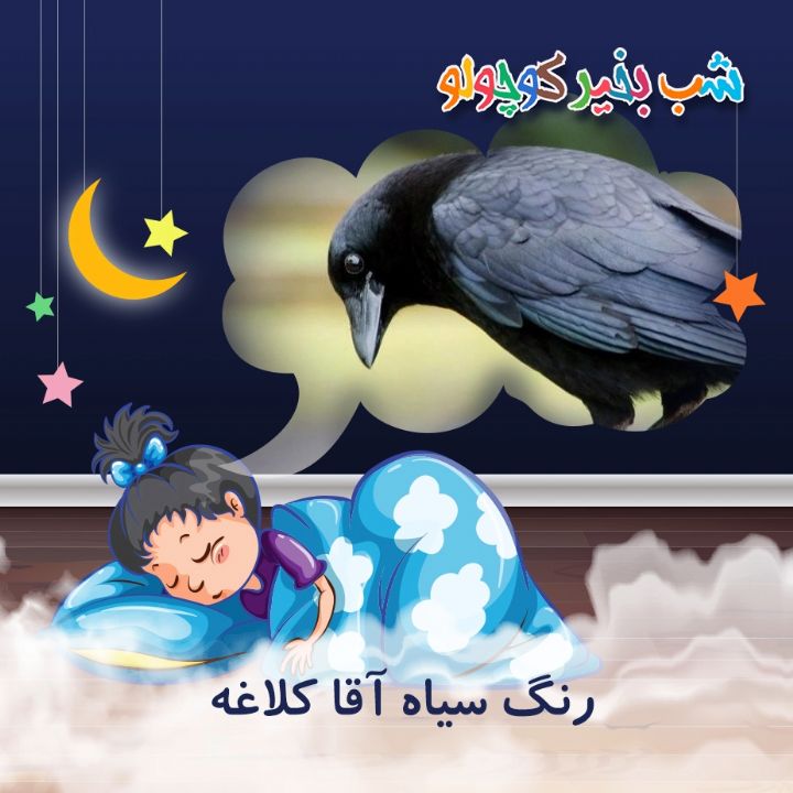 جلد کتاب صوتی رنگ سیاه آقا کلاغه