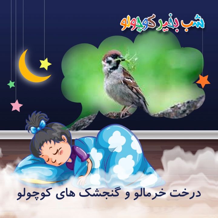 جلد کتاب صوتی درخت خرمالو و گنجشک های کوچولو