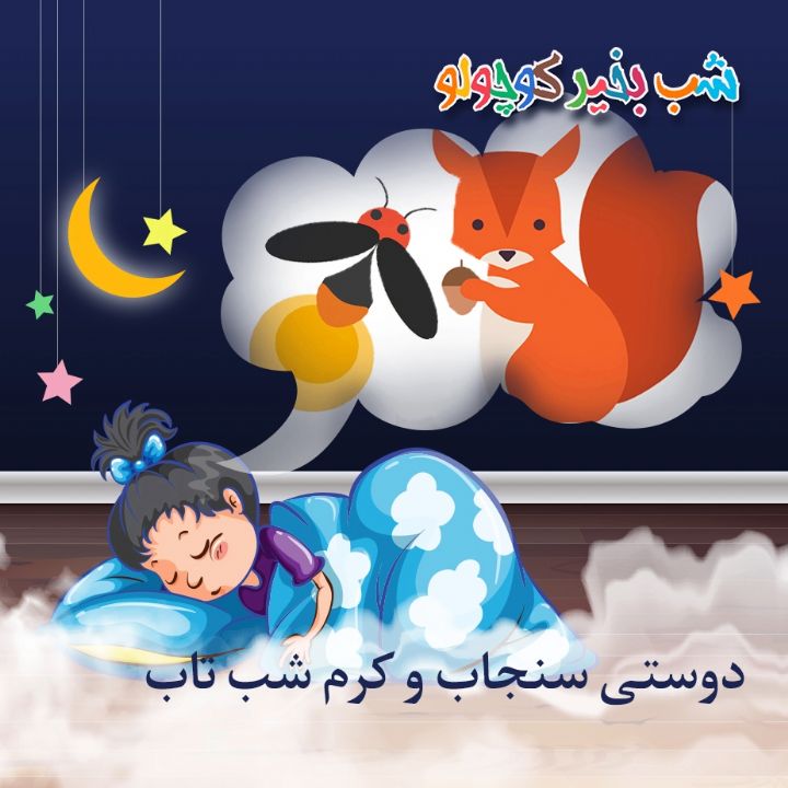 جلد کتاب صوتی دوستی سنجاب و کرم شب تاب