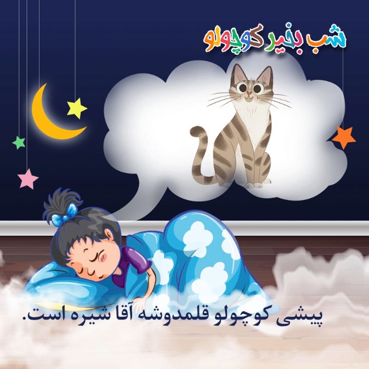 جلد کتاب صوتی پیشی کوچولو قلمدوشه آقا شیره است.