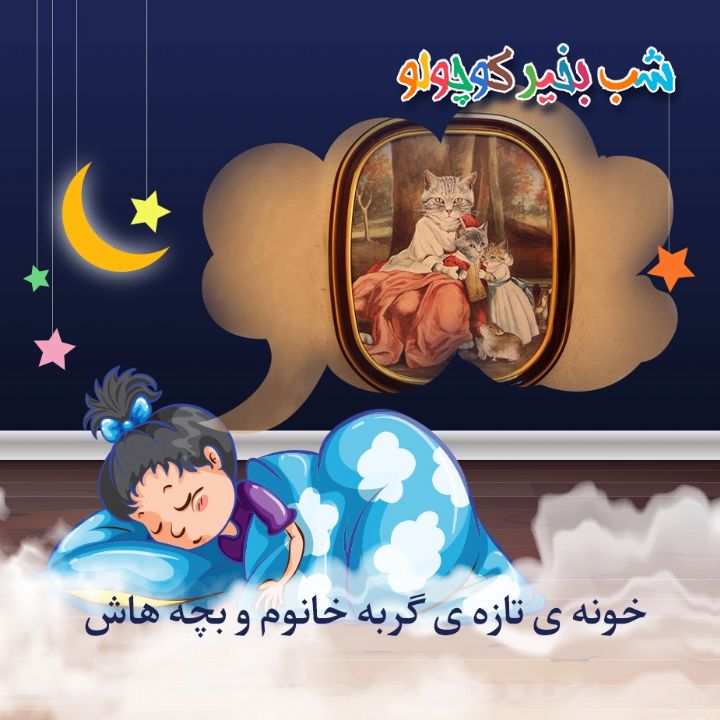 جلد کتاب صوتی خونه ی تازه ی گربه خانوم و بچه هاش
