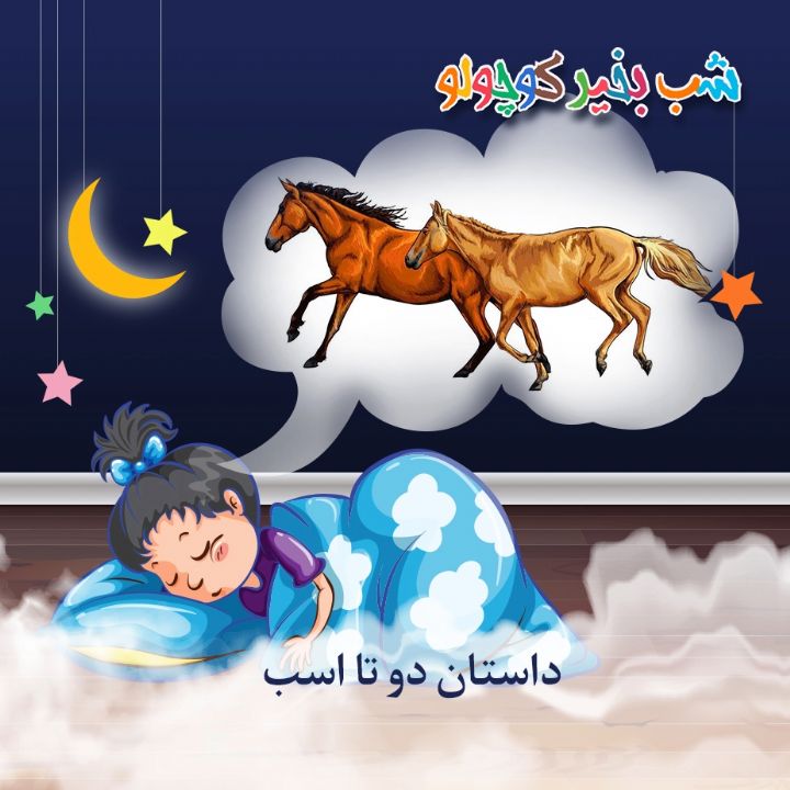 جلد کتاب صوتی داستان دو تا اسب