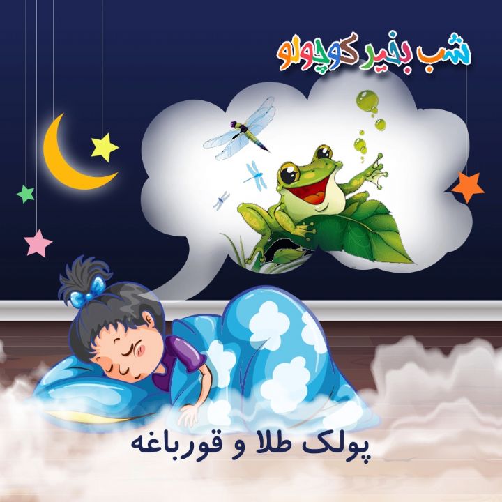 جلد کتاب صوتی پولک طلا و قورباغه