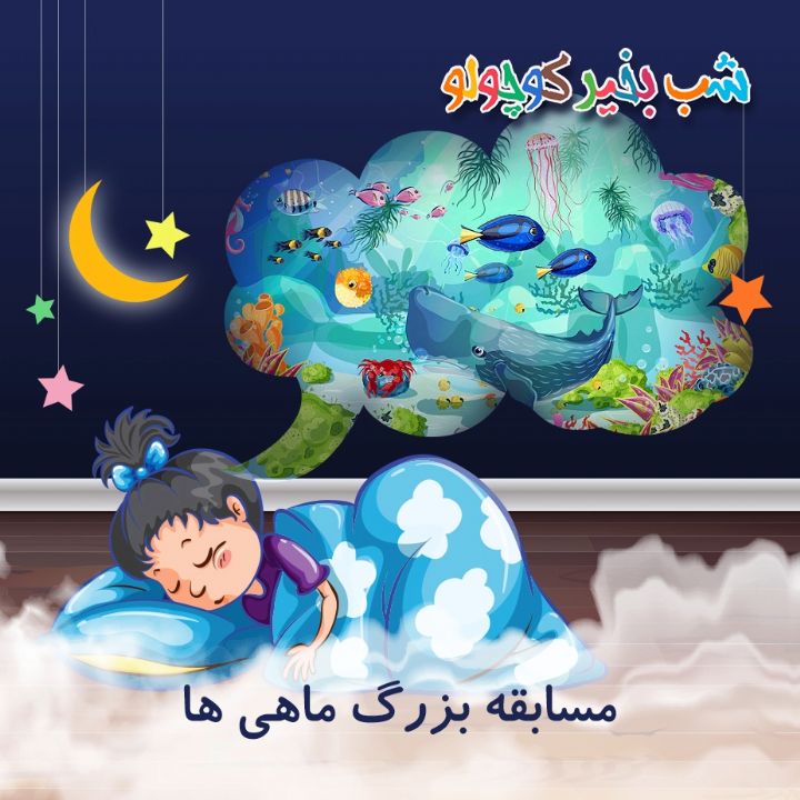 جلد کتاب صوتی مسابقه بزرگ ماهی ها