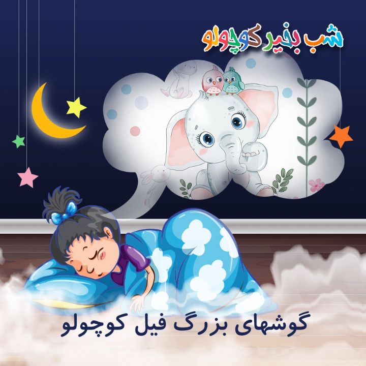 جلد کتاب صوتی گوشهای بزرگ فیل کوچولو