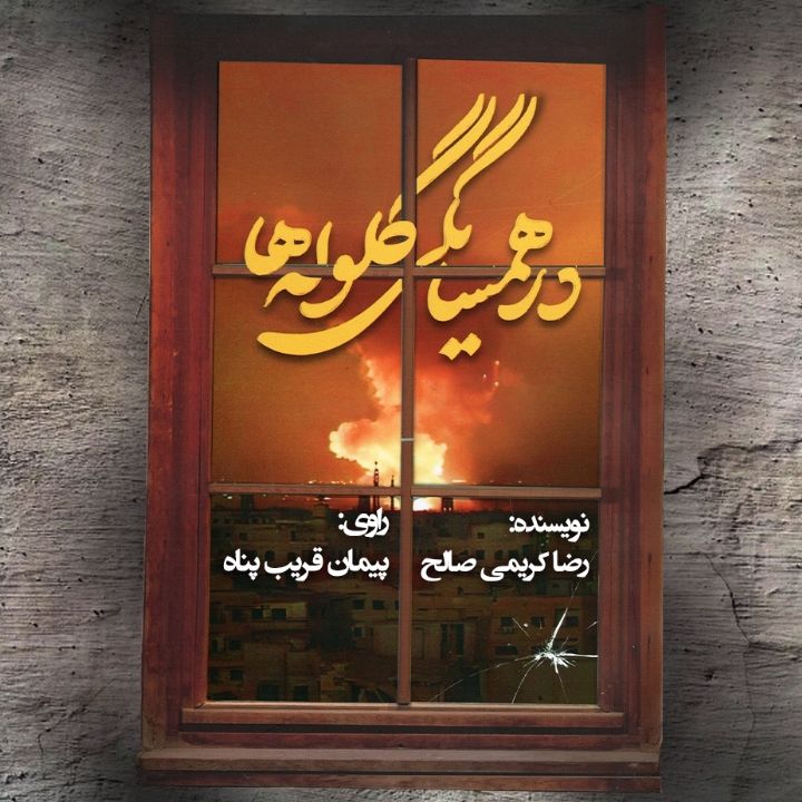 جلد کتاب صوتی در همسایگی گلوله ها
