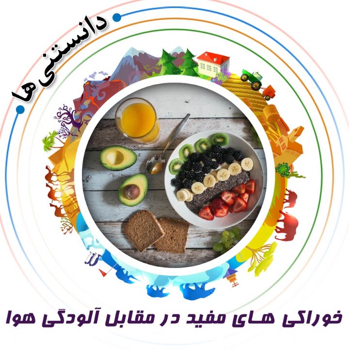 جلد کتاب صوتی خوراکی‌ های مفید در مقابل آلودگی هوا