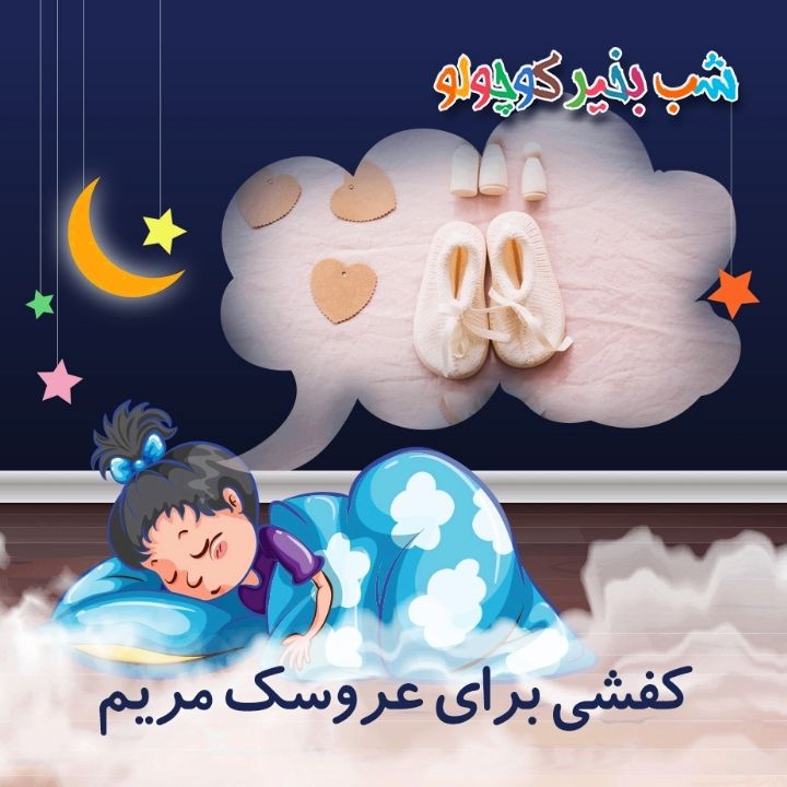 جلد کتاب صوتی کفشی برای عروسک مریم (658548)
