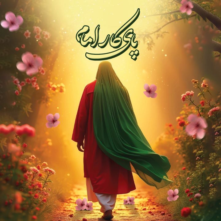 جلد کتاب صوتی پای کار امام