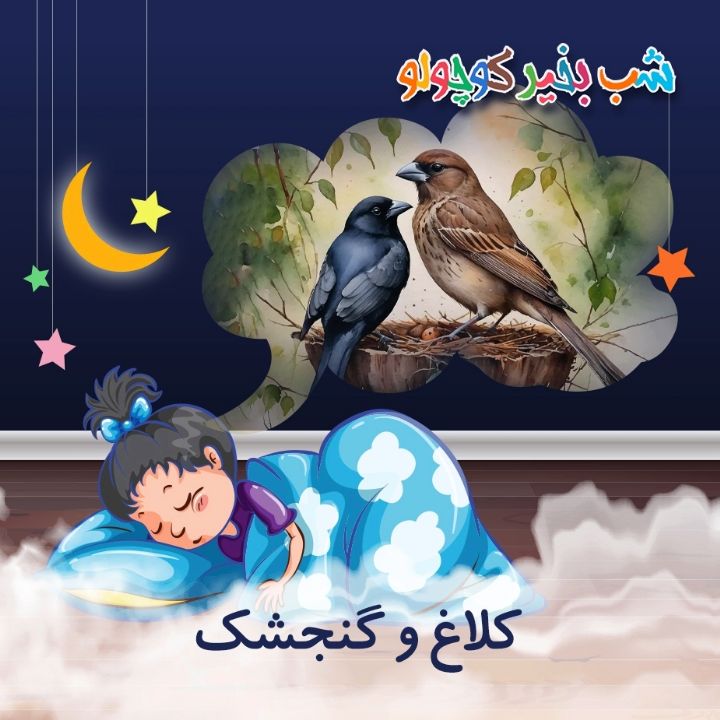 جلد کتاب صوتی کلاغ و گنجشک