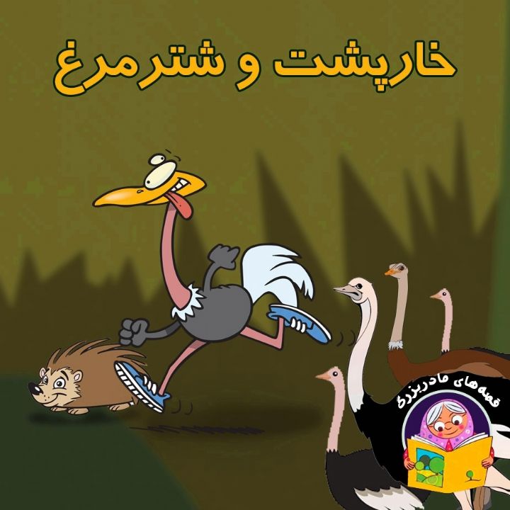 جلد کتاب صوتی خارپشت و شترمرغ