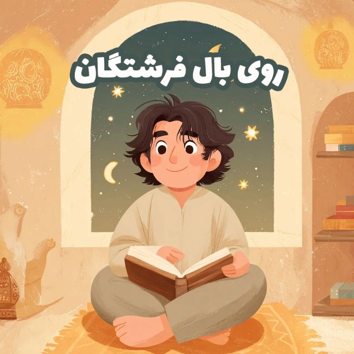 جلد کتاب صوتی روی بال فرشتگان