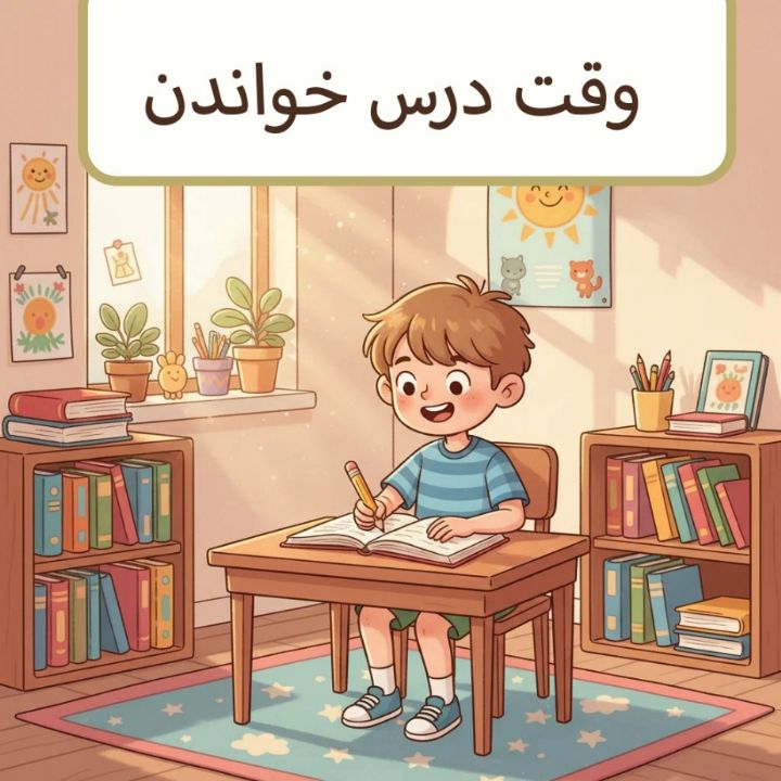 جلد کتاب صوتی وقت درس خواندن