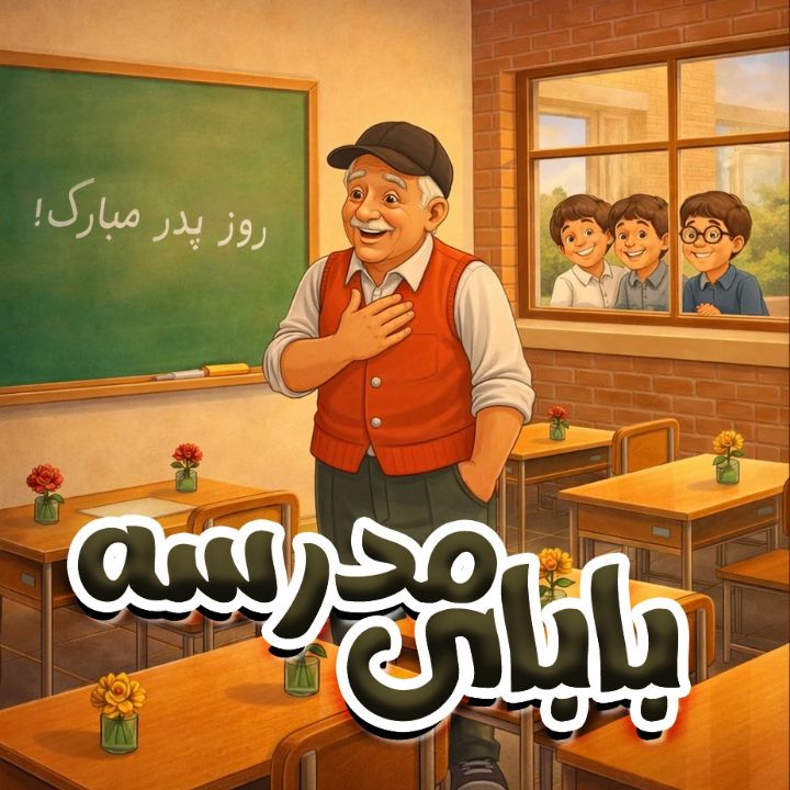 جلد کتاب صوتی بابای مدرسه (سیده زهرا عسکری نژاد)